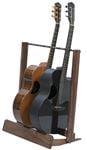 String Swing CC34-BW Side-Loading Inline Black Walnut Guitar Rack Front View